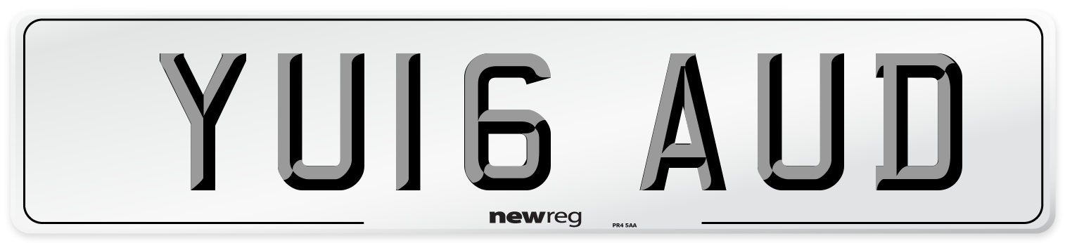 YU16 AUD Number Plate from New Reg